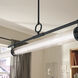 Riven Linear Chandelier Ceiling Light in Black