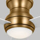Orbis 52 Hugger LED 52 inch Satin Brass with Matte White Blades Indoor/Outdoor Ceiling Fan