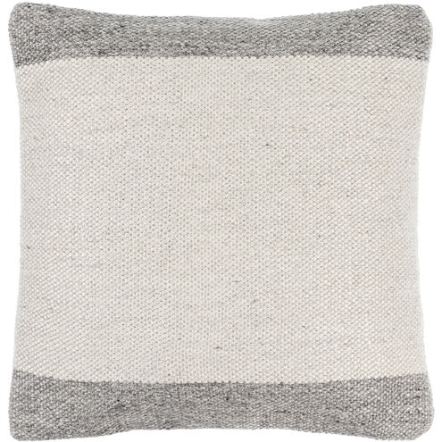 Latvia 18 X 18 inch Light Silver/Light Grey/Off-White/Ash Accent Pillow