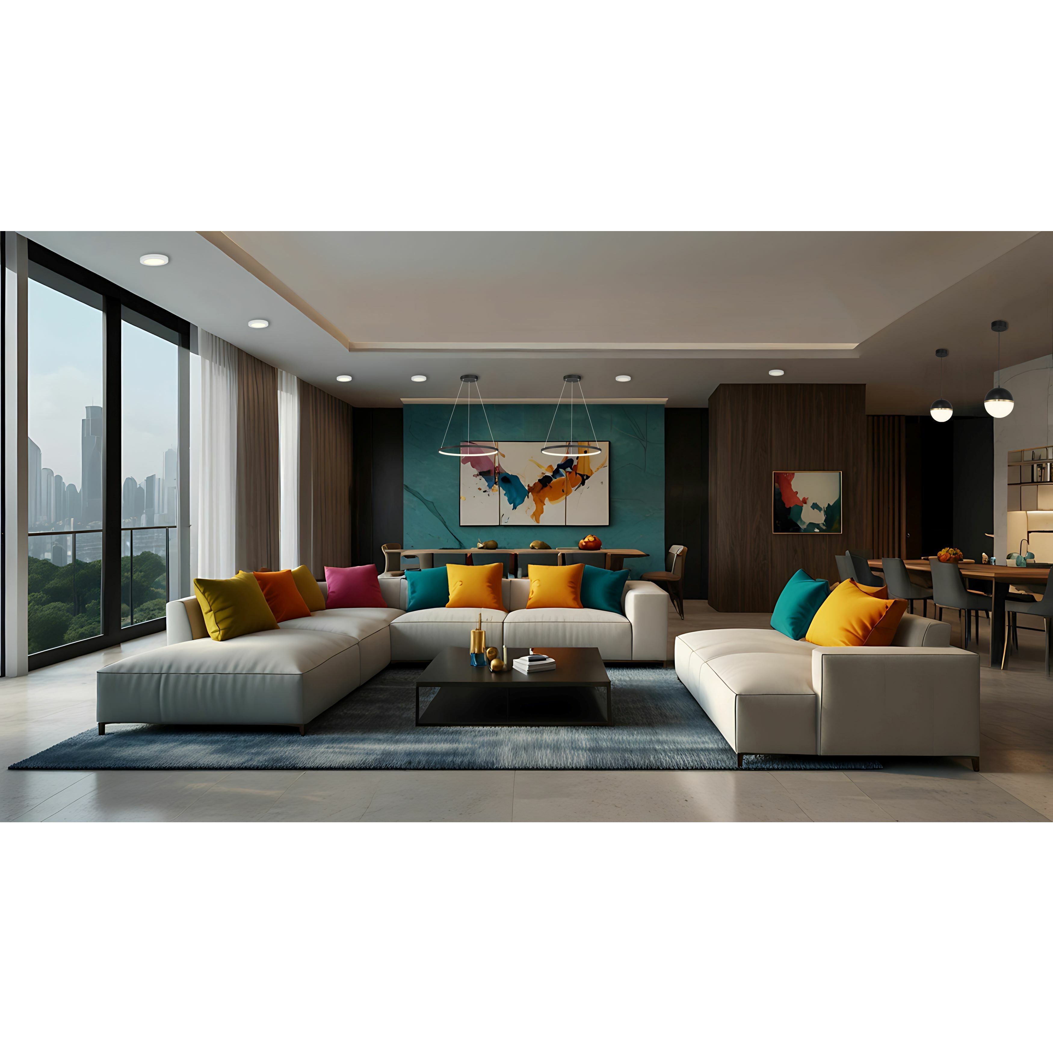 Slim LED 5 inch White Flush Mount Ceiling Light