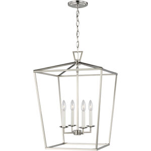 C&M by Chapman & Myers Dianna LED 17 inch Brushed Nickel Pendant Ceiling Light