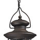 Village Lantern 1 Light 8 inch Weathered Charcoal Outdoor Pendant