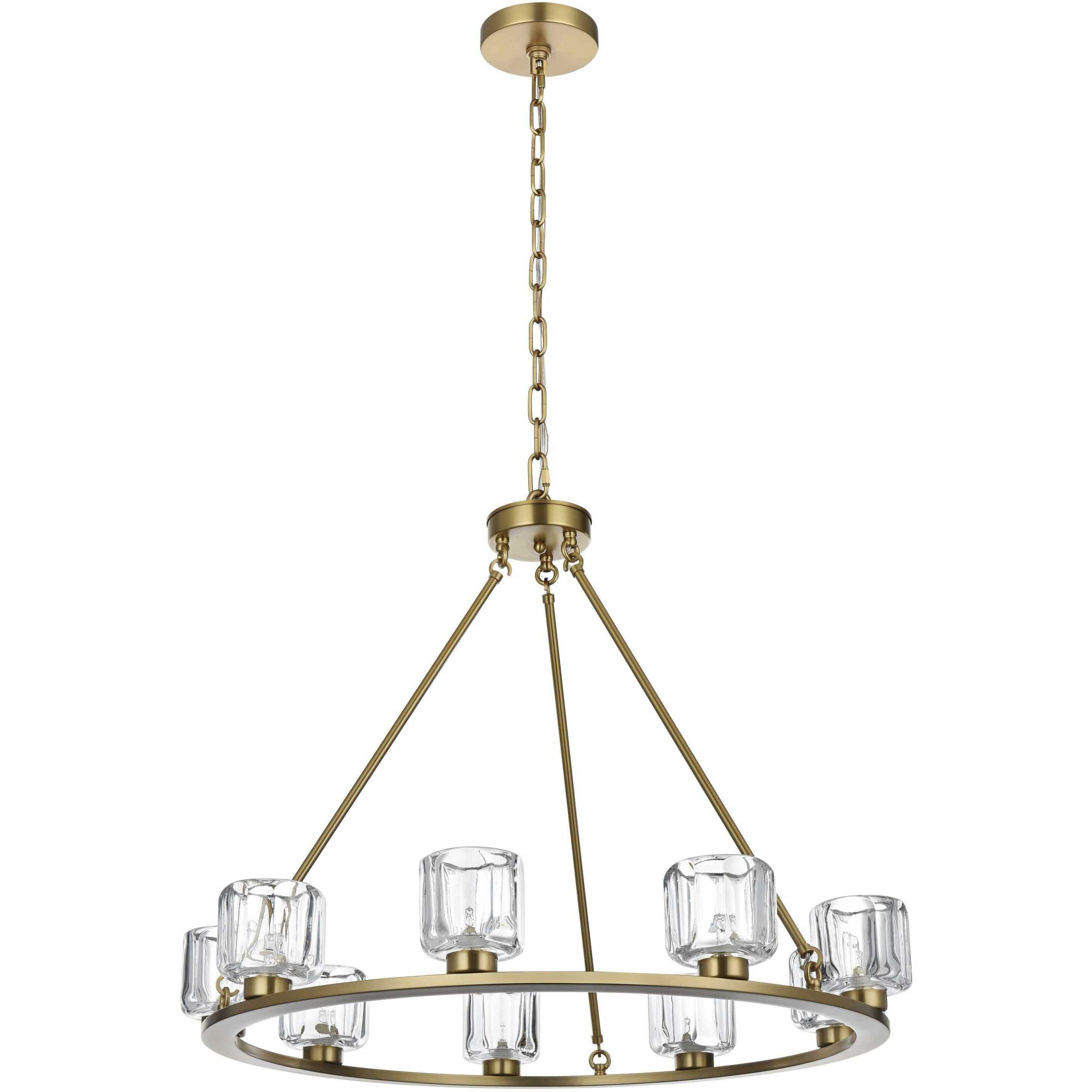 Cadence 9 Light 32 inch Satin Gold Chandelier Ceiling Light