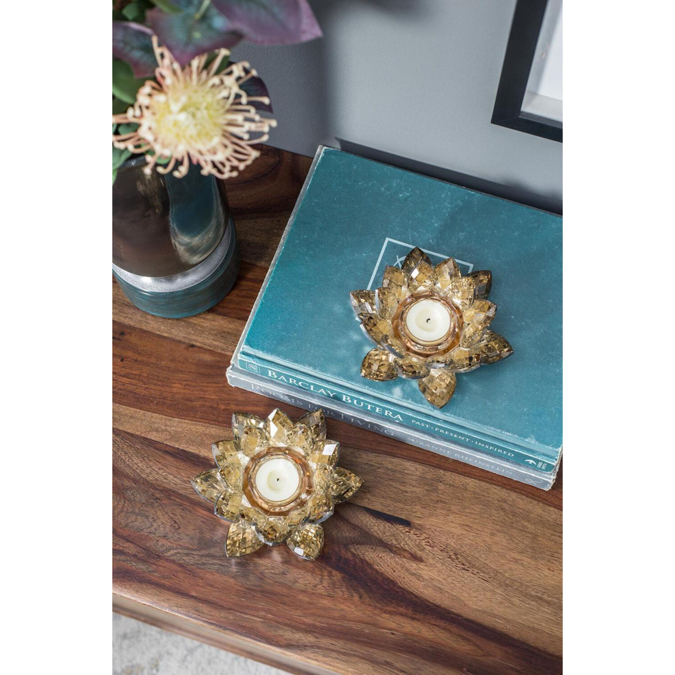 Lotus 5.9 X 2.2 inch Candleholder