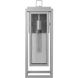 Coastal Elements Republic Outdoor Wall Mount Lantern in Satin Nickel, Non-LED, Estate Series
