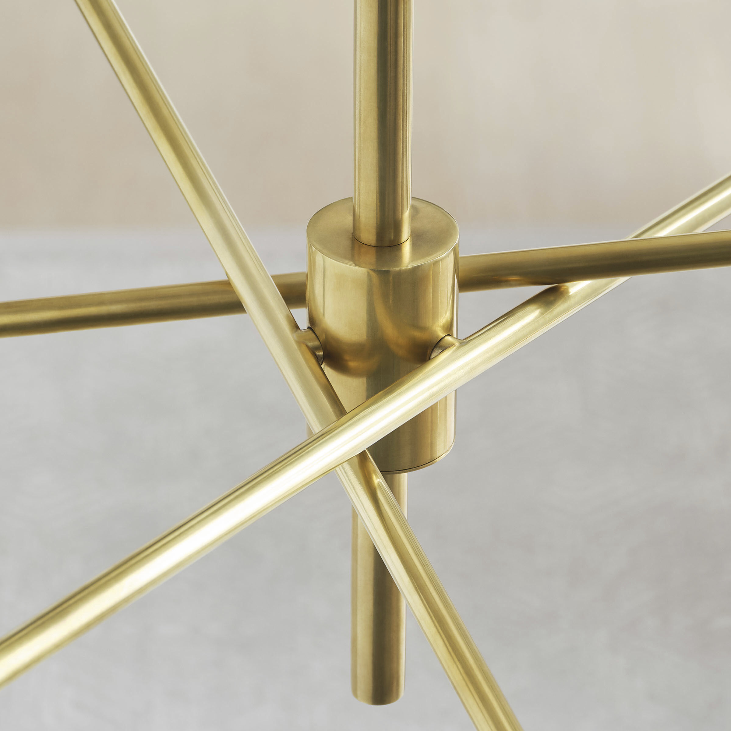 AERIN Casoria LED 45.75 inch Hand-Rubbed Antique Brass Radial Chandelier Ceiling Light, XL