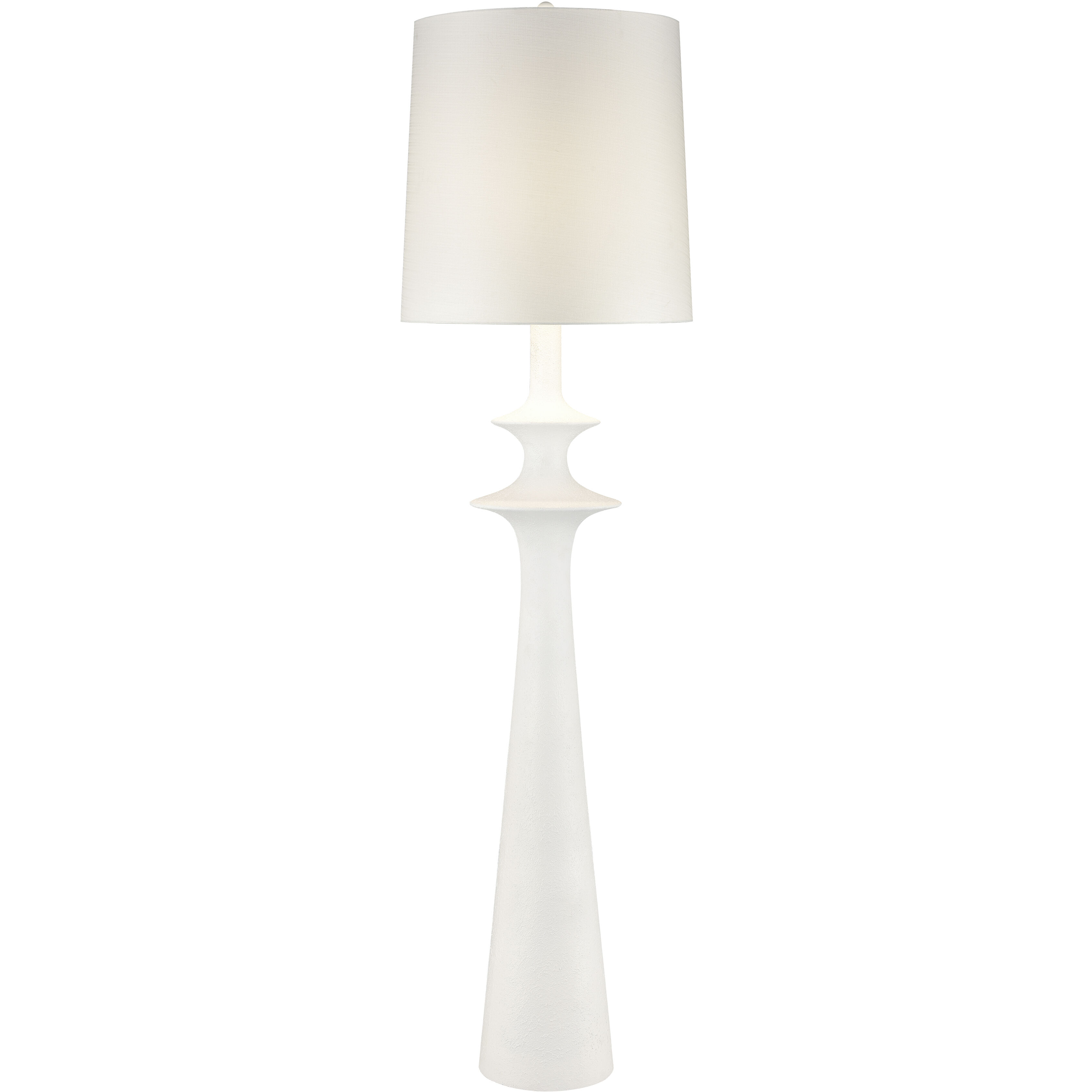 Erica 74 inch 150 watt Dry White Floor Lamp Portable Light