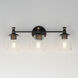 Swirl 3 Light 23 inch Antique Bronze Bath Vanity Wall Light