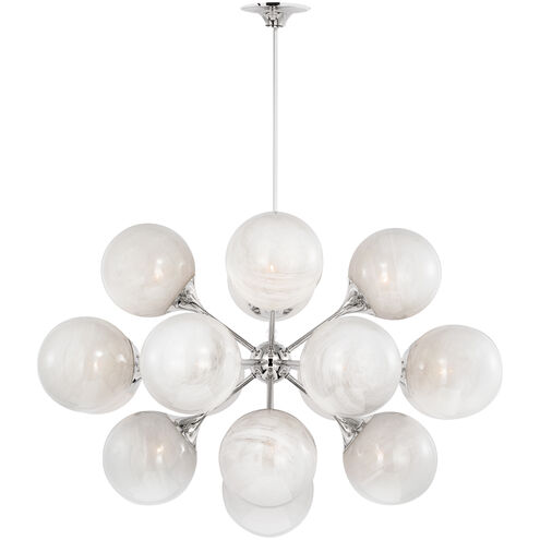 AERIN Cristol LED 40 inch Polished Nickel Chandelier Ceiling Light