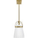 Tori LED 38 inch Lacquered Brass Chandelier Ceiling Light, Linear