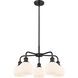 Athens 5 Light 24 inch Matte Black Chandelier Ceiling Light in Matte White