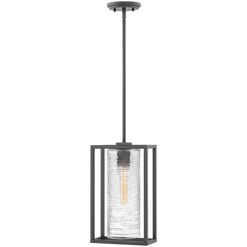 Pax 1 Light 9 inch Satin Black Outdoor Hanging Lantern