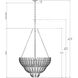 Magnum Opus 7 Light 34.5 inch Brass Chandelier Ceiling Light, Large