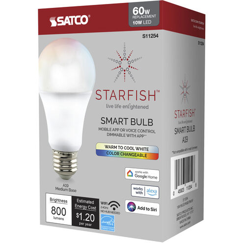 Starfish LED A19 Medium 10.00 watt 2700K Type A 