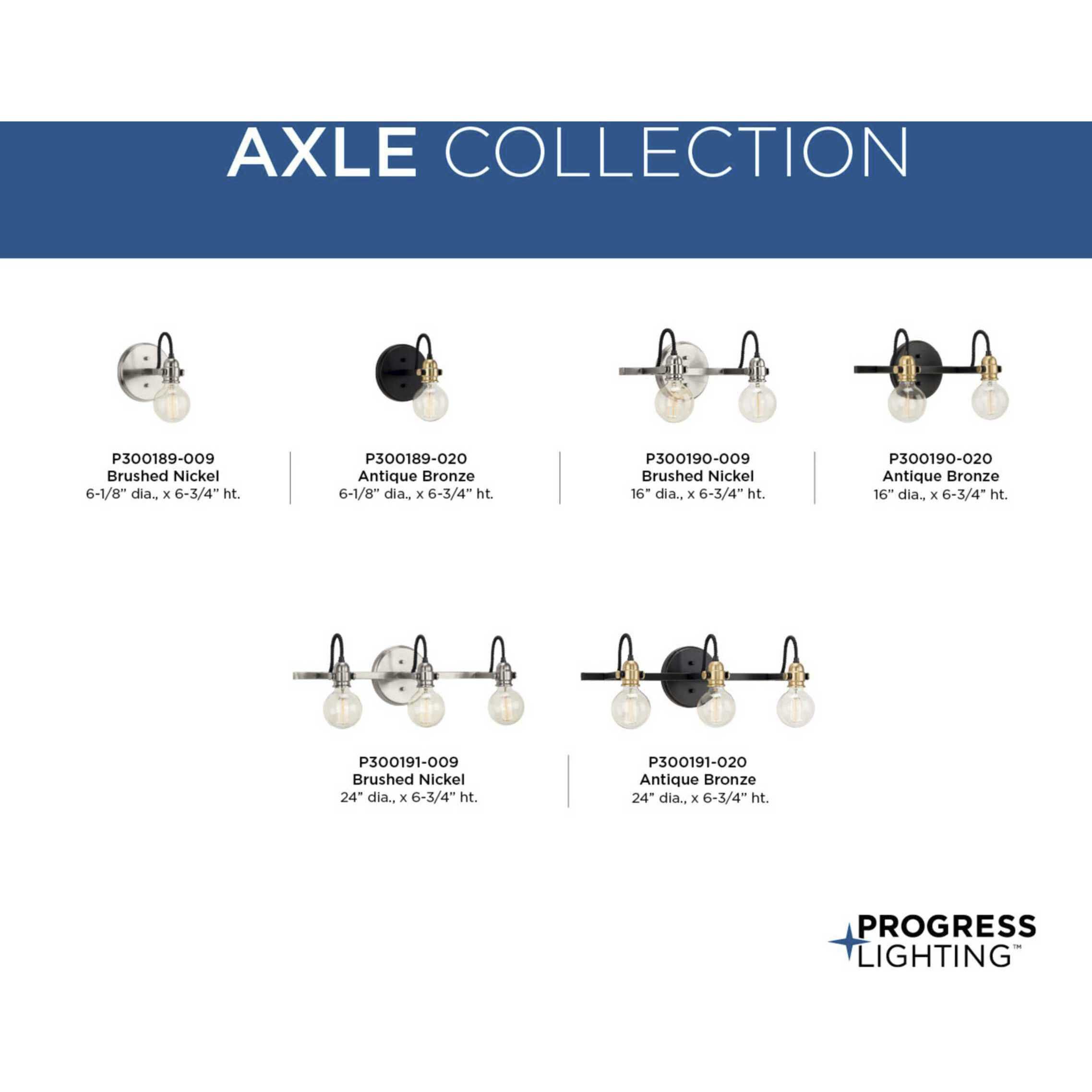 Axle 3 Light 24 inch Antique Bronze Bath Vanity Wall Light