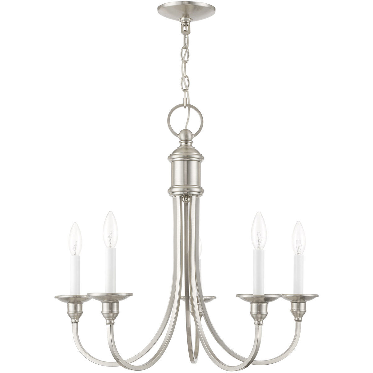 Cranford 5 Light 24 inch Brushed Nickel Chandelier Ceiling Light