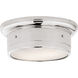 Siena2 2 Light 11.75 inch Polished Nickel Flush Mount Ceiling Light, Small