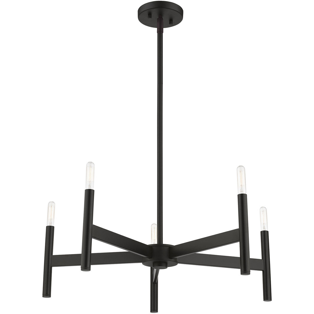 Copenhagen 5 Light 25 inch Black Chandelier Ceiling Light