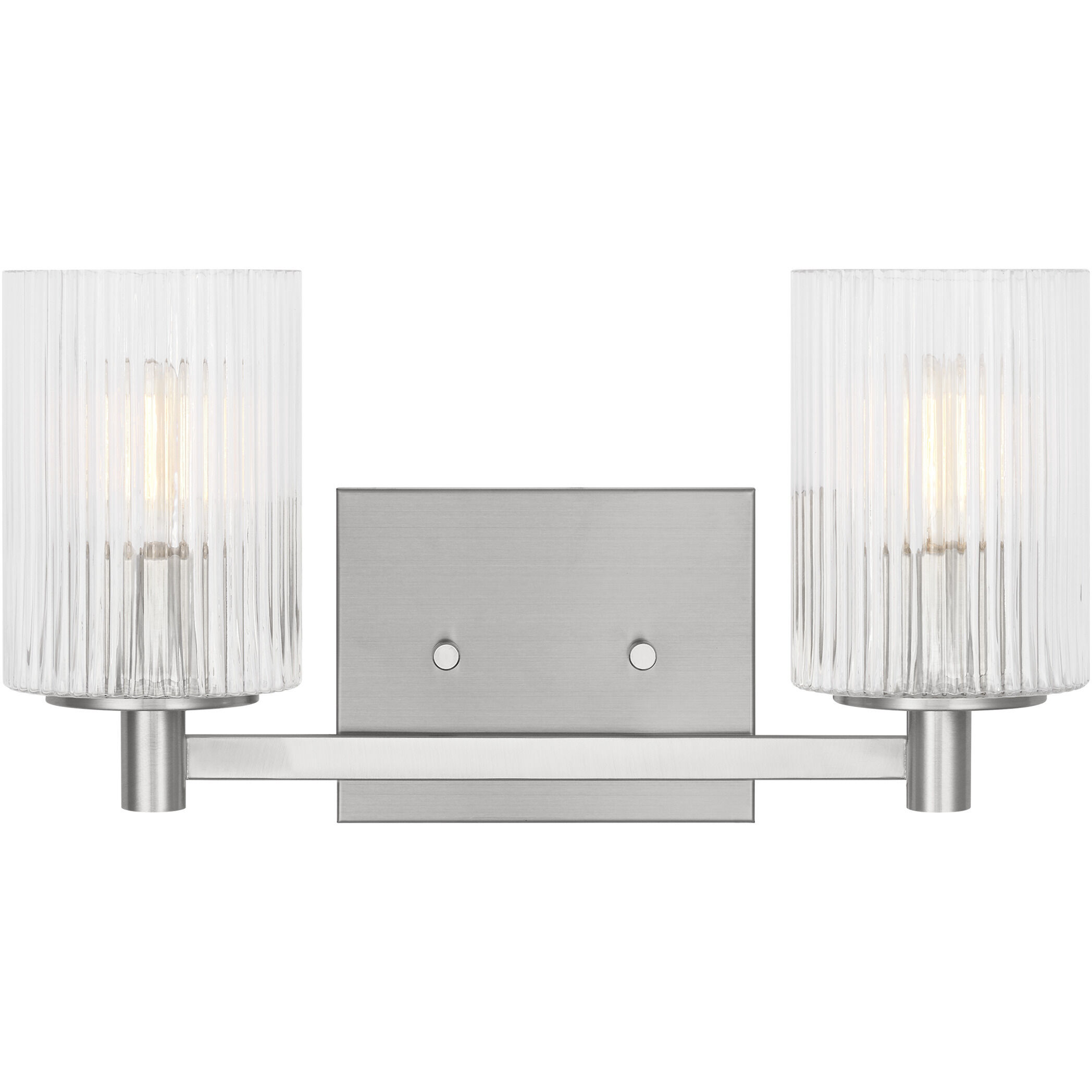 Lando 2 Light 14.25 inch Brushed Steel Wall Bath Fixture Wall Light