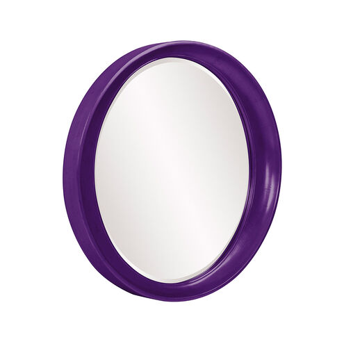 Ellipse 39 X 35 inch Glossy Royal Purple Wall Mirror