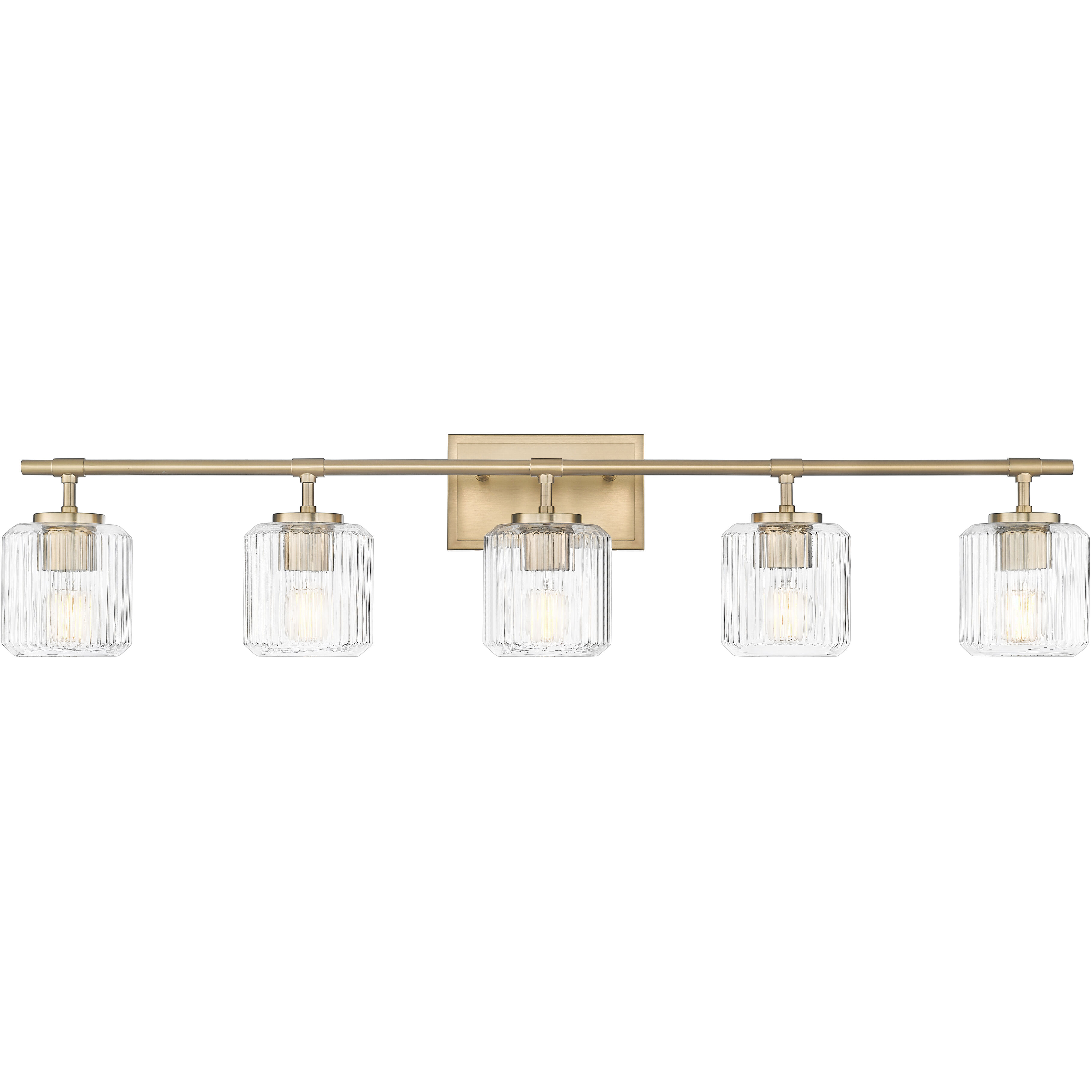 Landon 5 Light 42 inch Modern Gold Vanity Wall Light