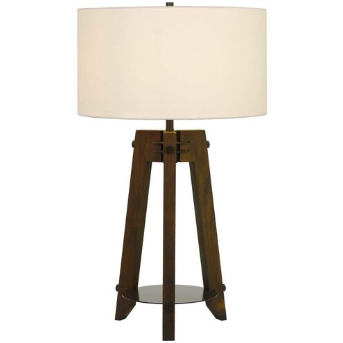 Bilzen 32 inch 150 watt Walnut Table Lamp Portable Light, Tripod