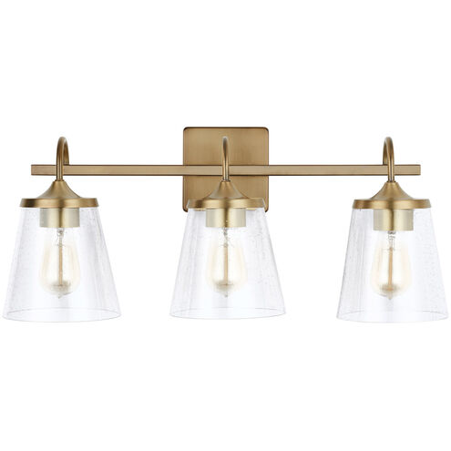 Jayne 3 Light 24.25 inch Aged Brass Vanity Light Wall Light