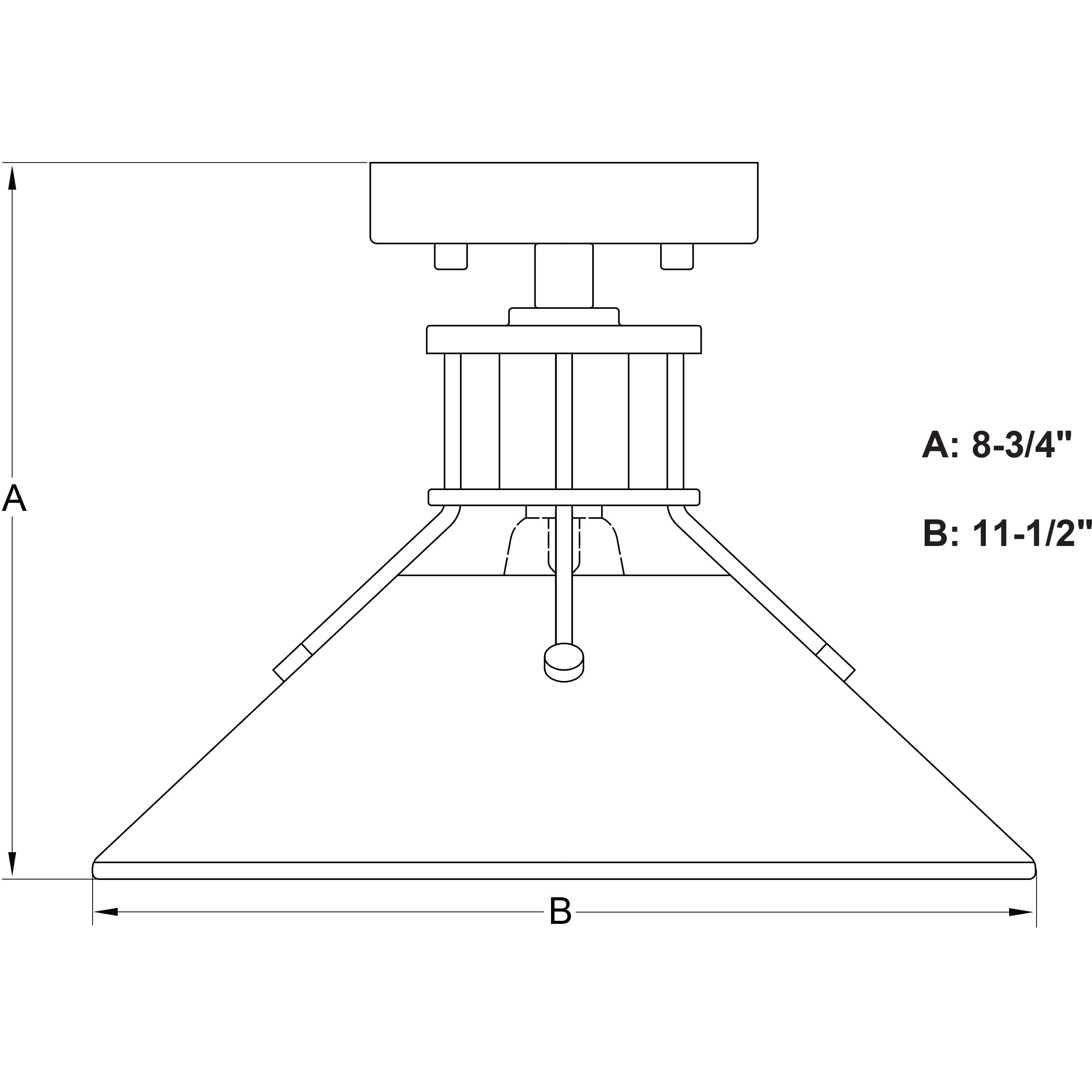 Canton LED 11.5 inch Black and Matte White Semi-Flush Mount Ceiling Light