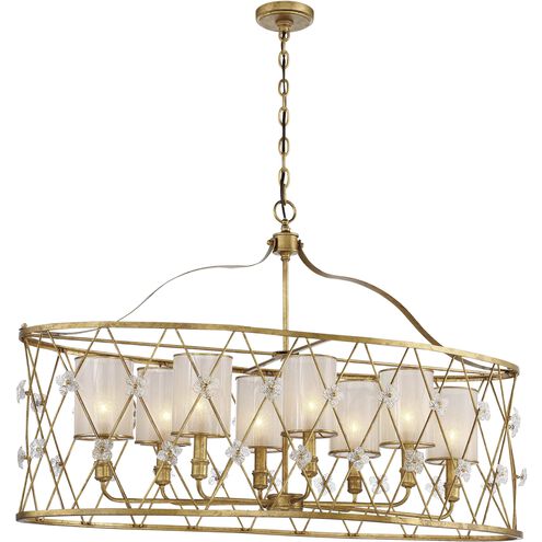 Victoria Park 8 Light 43 inch Elara Gold Island Light Ceiling Light