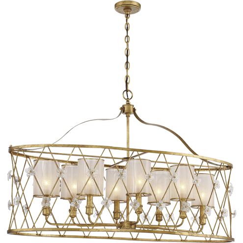 Victoria Park 8 Light 43 inch Elara Gold Island Light Ceiling Light