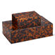 Faux Tortoise 10.5 inch Brown and Black Boxes, Set of 2