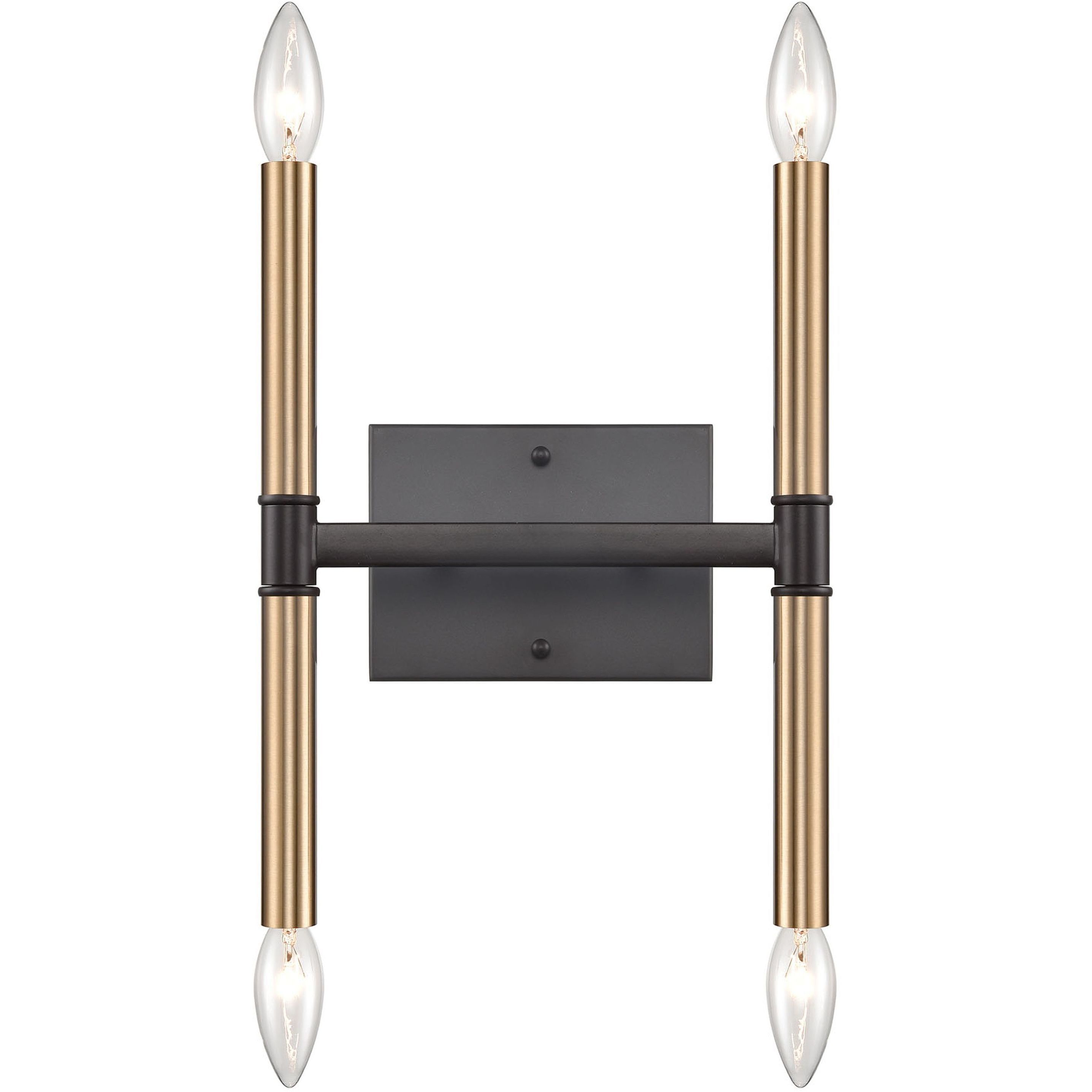 Notre Dame 4 Light 10 inch Oil Rubbed Bronze and Gold Wall Sconce Wall Light