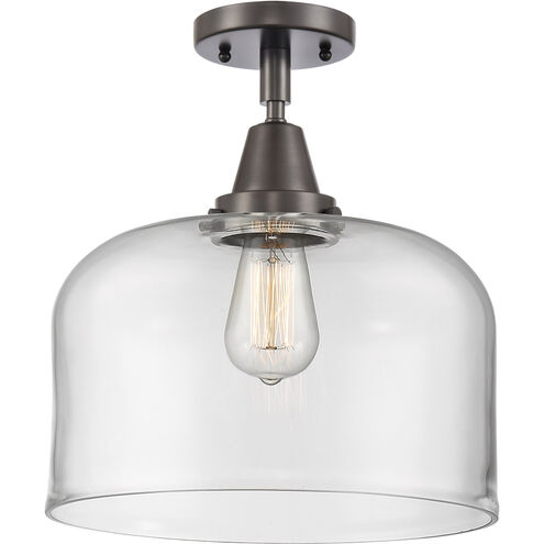 Franklin Restoration X-Large Bell 1 Light 12 inch Oil Rubbed Bronze Flush Mount Ceiling Light in Clear Glass