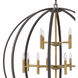 Euclid 16 Light 44 inch Spanish Bronze with Heirloom Brass Indoor Chandelier Ceiling Light