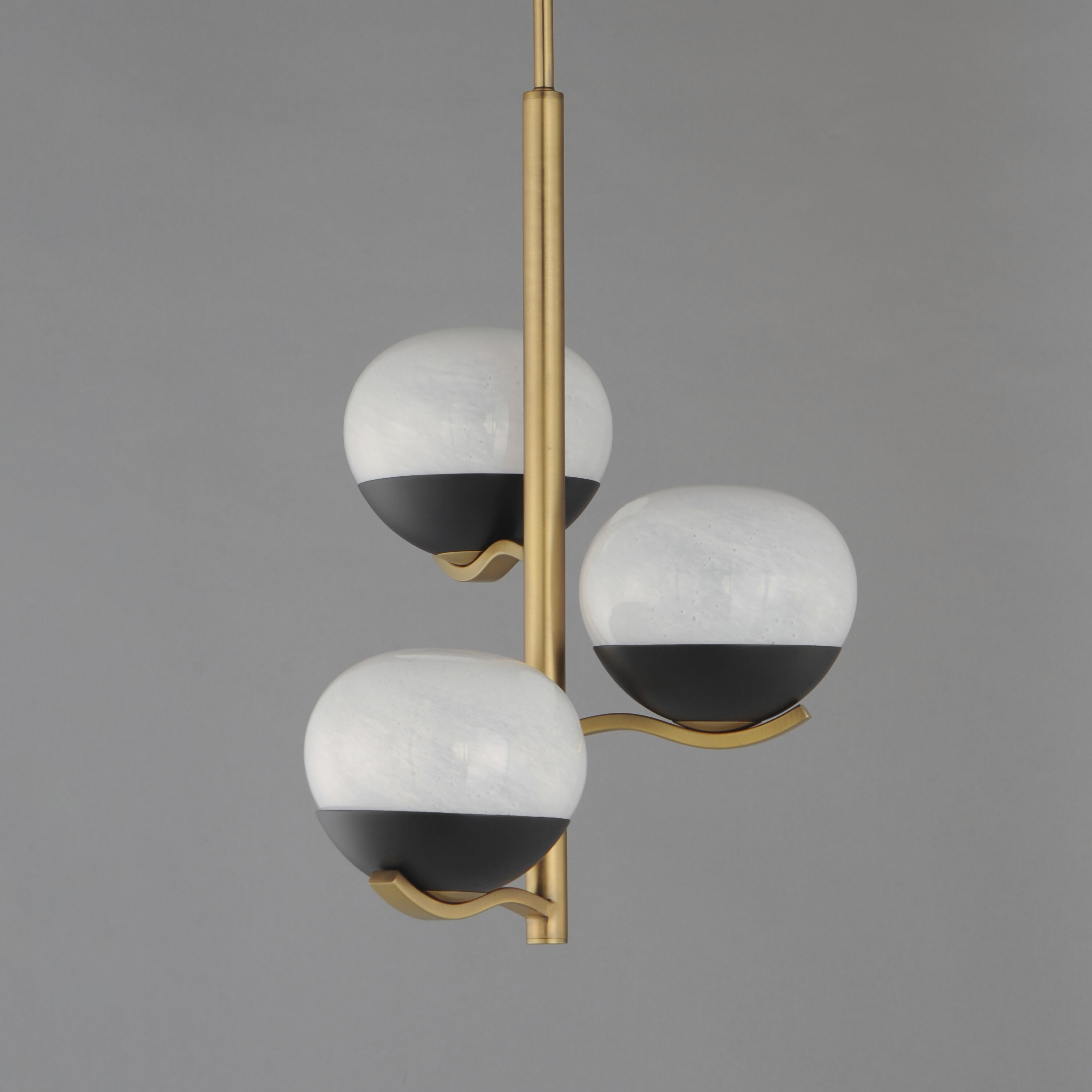 Lucerne 3 Light 15 inch Black and Natural Aged Brass Entry Foyer Pendant Ceiling Light