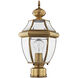 Monterey 1 Light 16.5 inch Antique Brass Outdoor Post Top Lantern
