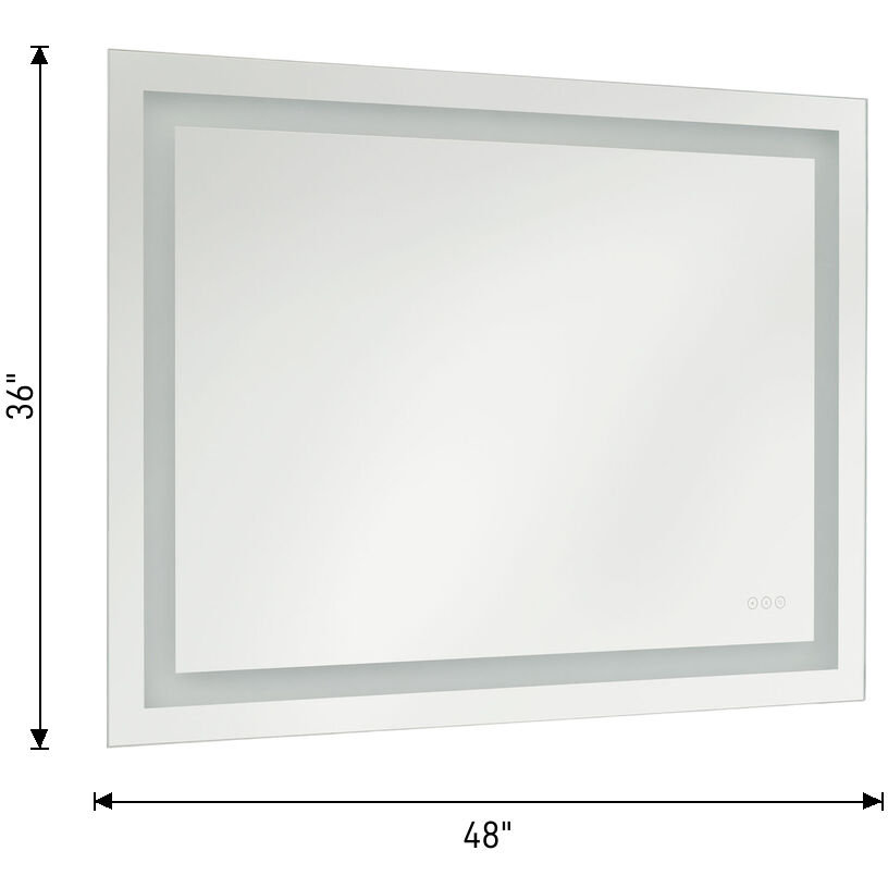 Mera 48 X 36 inch Might Bright White LED Wall Mirror