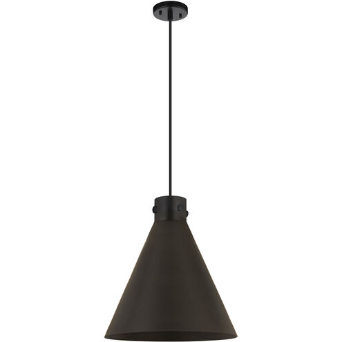 Newton Cone 1 Light 16 inch Matte Black Pendant Ceiling Light
