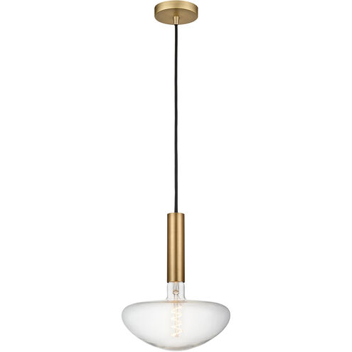 Ballston Edison LED 10 inch Brushed Brass Mini Pendant Ceiling Light