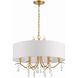 Rollins 6 Light 24 inch Antique Gold Chandelier Ceiling Light
