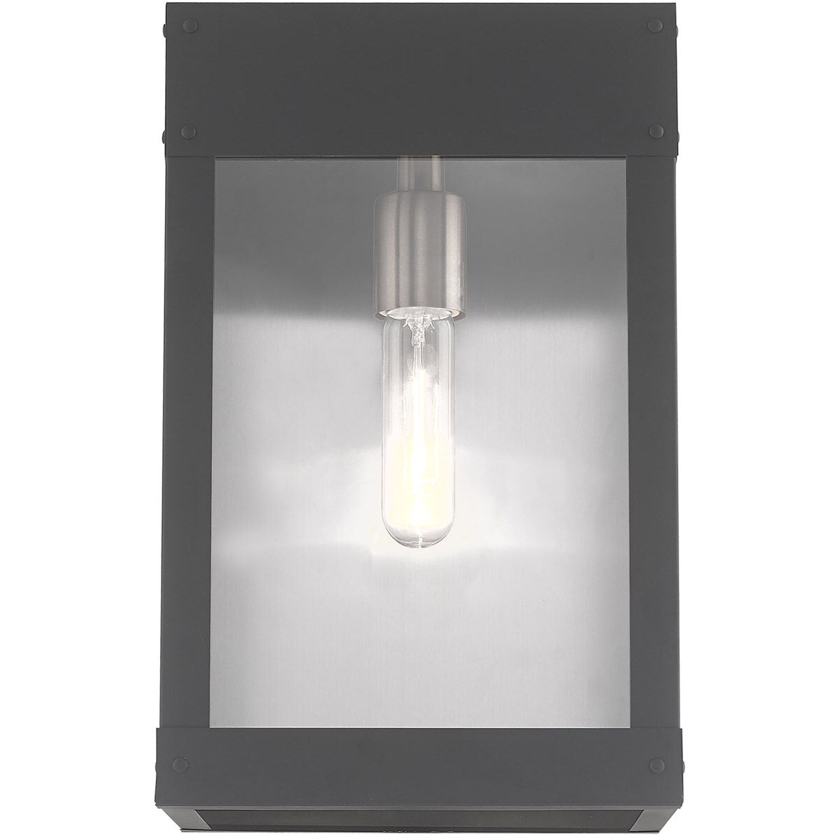 Barrett Outdoor Wall Lantern in Scandinavian Gray