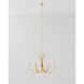 Bette 6 Light 33 inch Grecian Gold Leaf Chandelier Ceiling Light, Bunny Williams Collection
