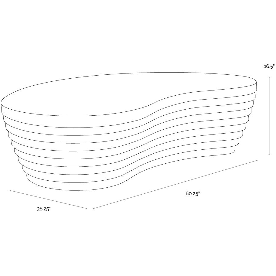 Mojave 60.25 X 36.25 inch Black Outdoor Coffee Table