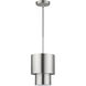 Zolana 1 Light 8.5 inch Brushed Nickel Mini Pendant Ceiling Light