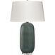 Balsalm 30.25 inch 150 watt Teal Reactive Glaze Table Lamp Portable Light, Inline
