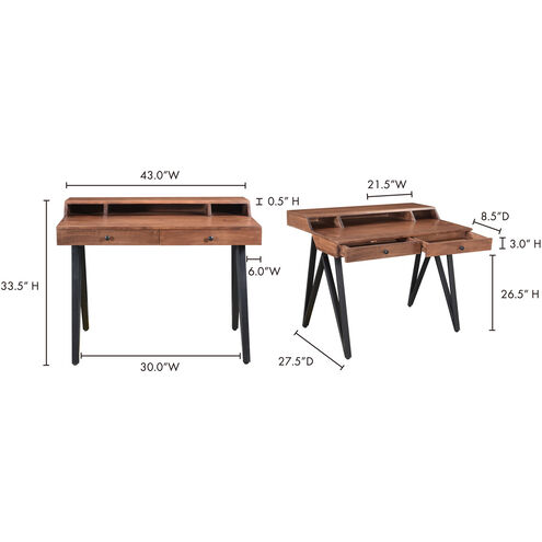 Garrison 43 X 28 inch Brown Desk
