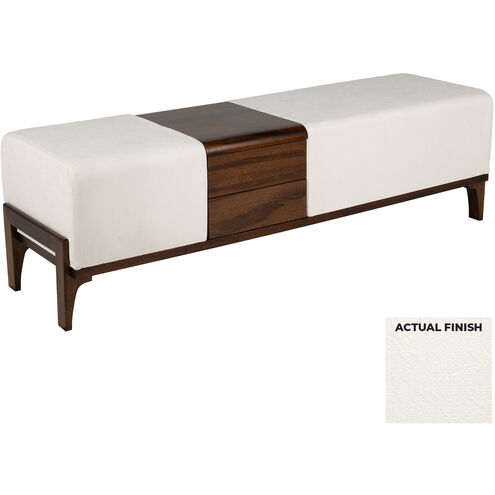 Noah 18 inch Off-White Ottoman