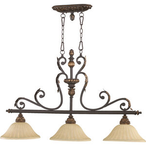 Rio Salado 3 Light 45 inch Toasted Sienna With Mystic Silver Island Light Ceiling Light