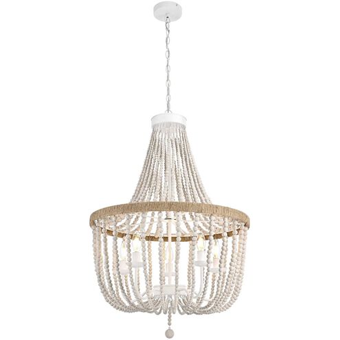 Jolie 5 Light 24 inch Antique White Pendant Ceiling Light