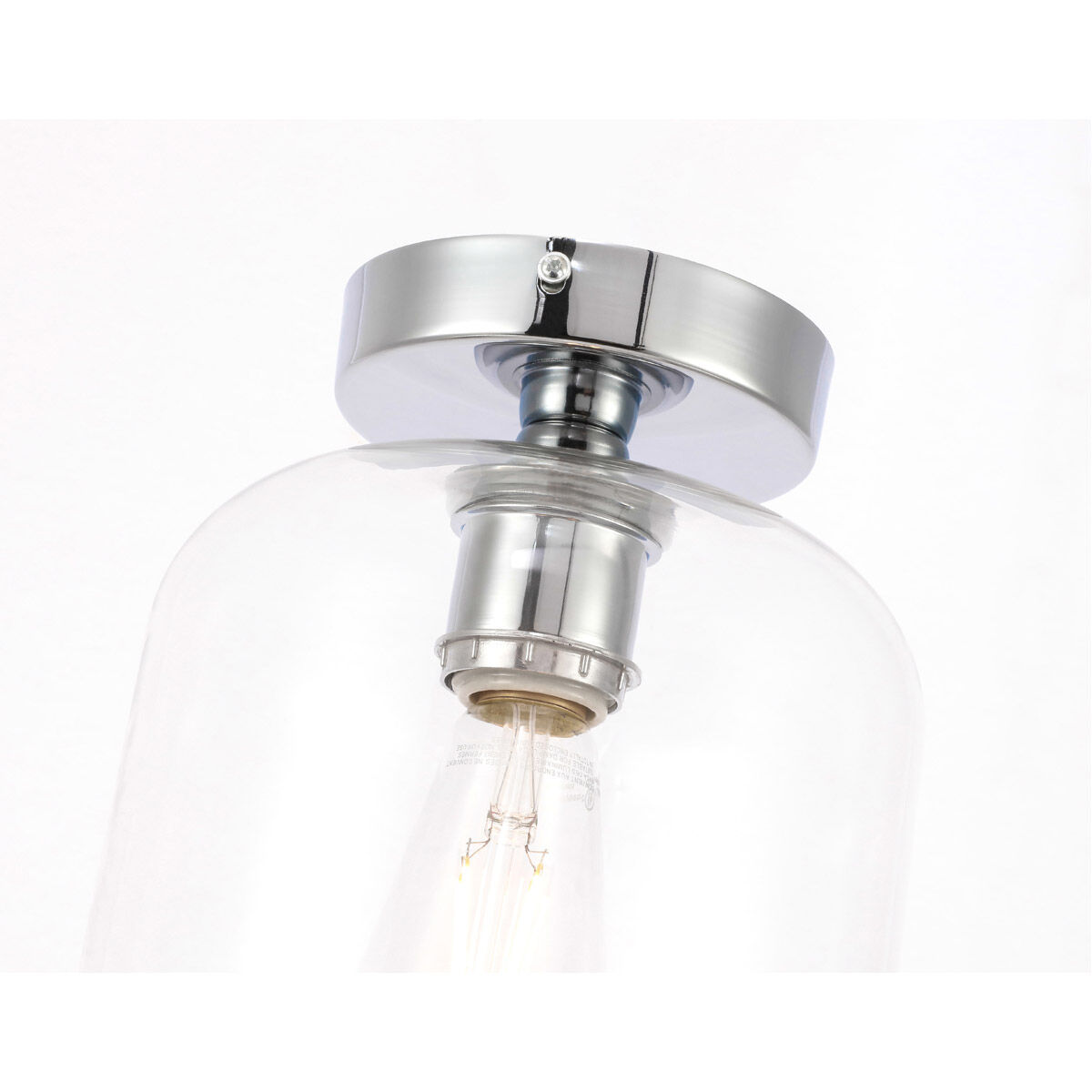 Collier 1 Light 7 inch Chrome Flush Mount Ceiling Light